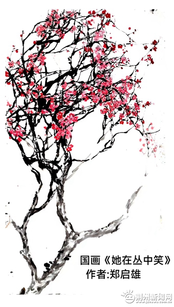 中山公园满园梅幽香画笔写生赞荆州